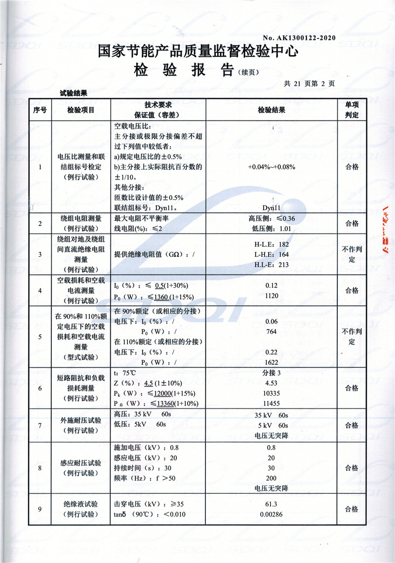高低压试验报告-S11-1250牧野牧野牧野油浸式变压器-2.jpg
